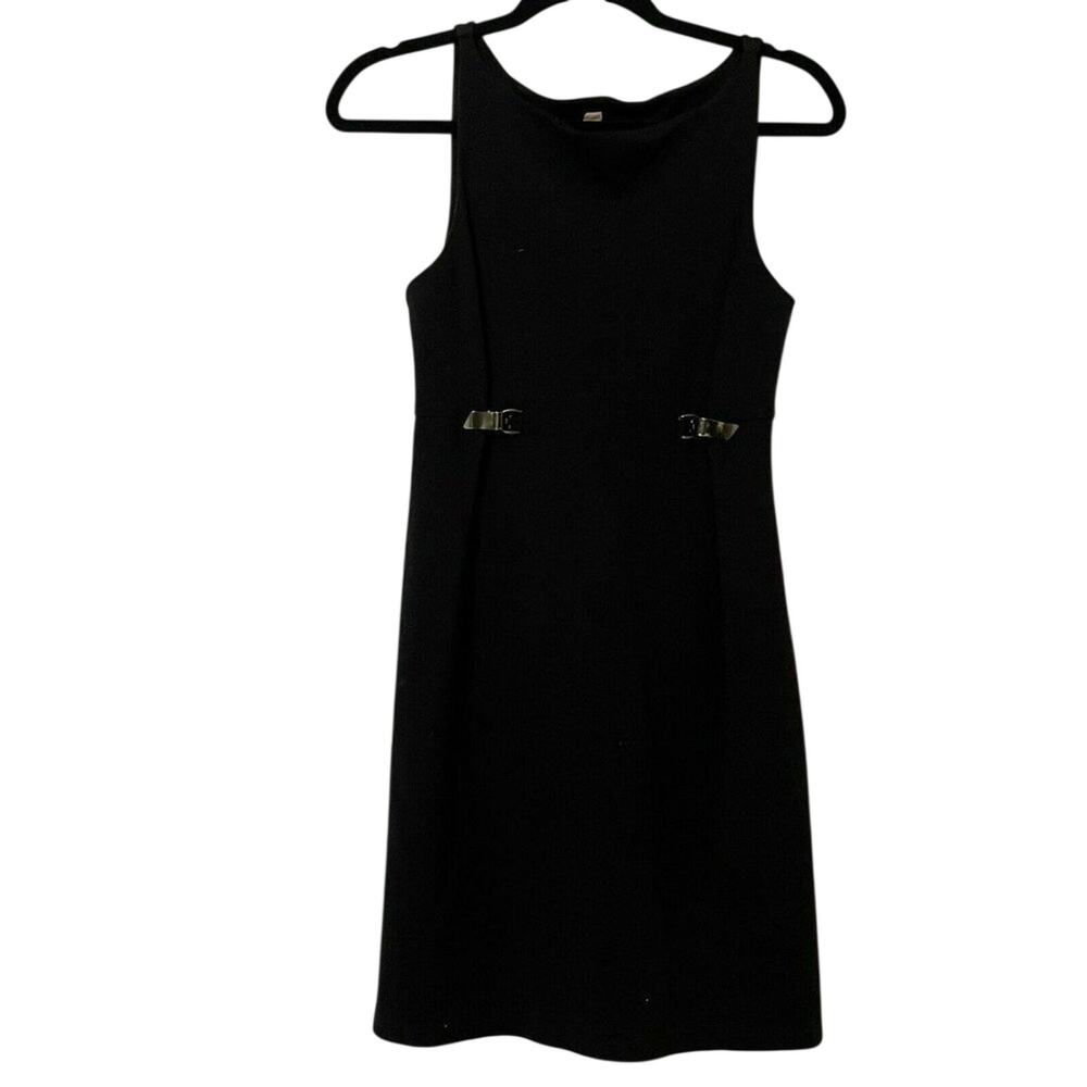 Bailey 44 Womens Black Boat Neck Sleeveless Knee Length A Line Dress Size Small